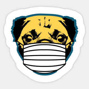 Mask Pug Sticker